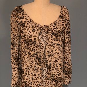 Rebecca Taylor Leopard Print Silk Blouse - 10